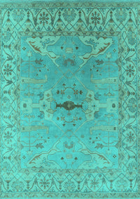 Oriental Turquoise Traditional Rug, urb1415turq