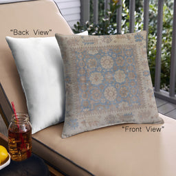 Front View of Mid-Century Modern Urban Square Rose Dust Purple Throw Pillow, 18 inch by 18 inch, pwurb1416