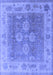 Machine Washable Oriental Blue Traditional Rug, wshurb1416blu