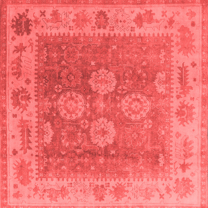 Machine Washable Oriental Red Traditional Rug, wshurb1416red