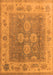 Machine Washable Oriental Orange Traditional Area Rugs, wshurb1416org