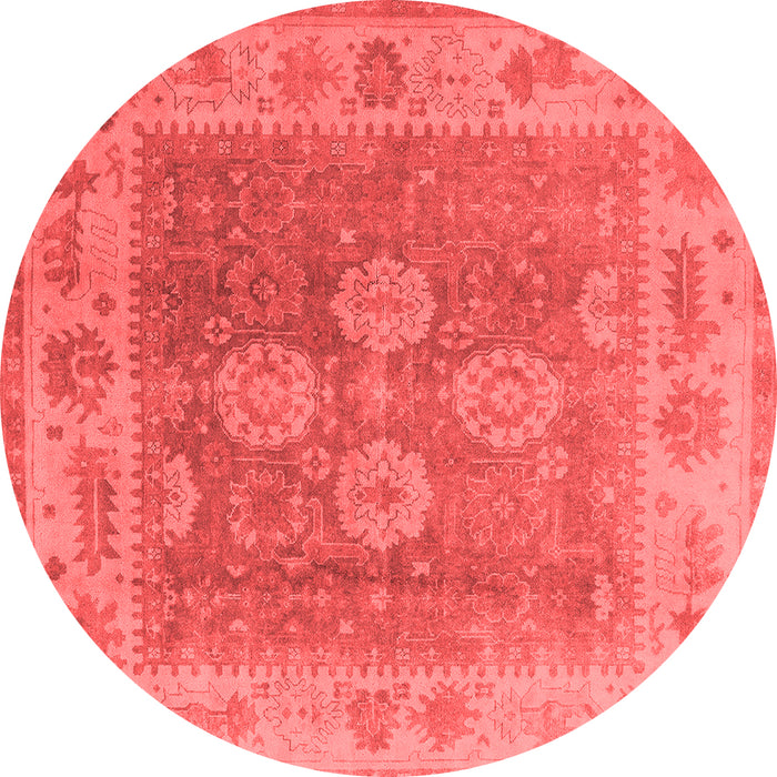 Machine Washable Oriental Red Traditional Rug, wshurb1416red