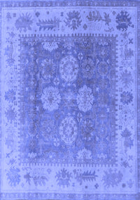 Oriental Blue Traditional Rug, urb1416blu