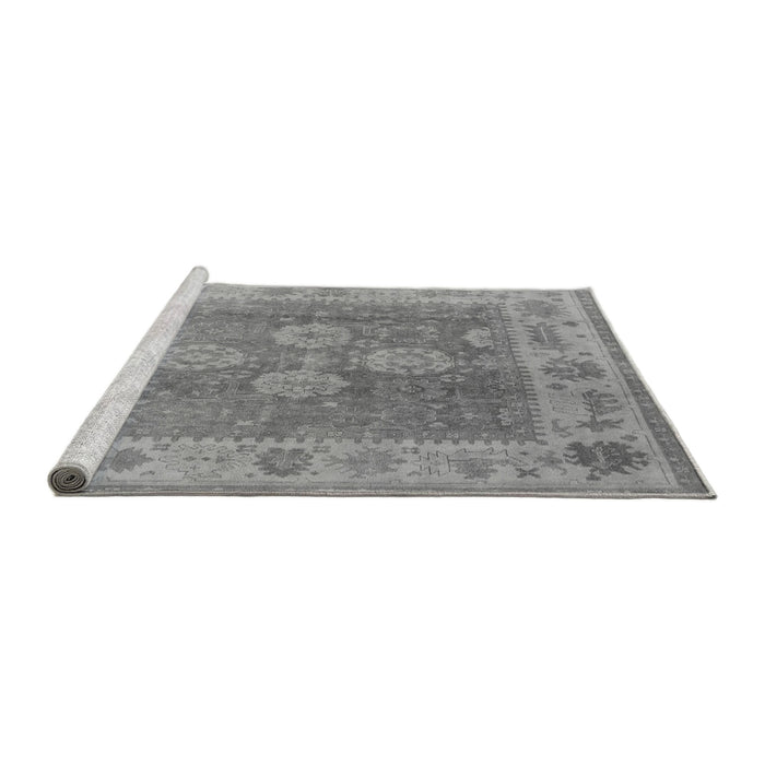 Sideview of Machine Washable Oriental Gray Traditional Rug, wshurb1416gry