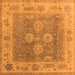 Square Oriental Orange Traditional Rug, urb1416org