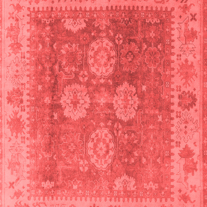 Machine Washable Oriental Red Traditional Rug, wshurb1416red