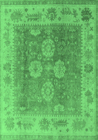 Oriental Emerald Green Traditional Rug, urb1416emgrn