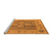 Sideview of Machine Washable Oriental Orange Traditional Area Rugs, wshurb1416org