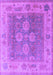 Machine Washable Oriental Purple Traditional Area Rugs, wshurb1416pur