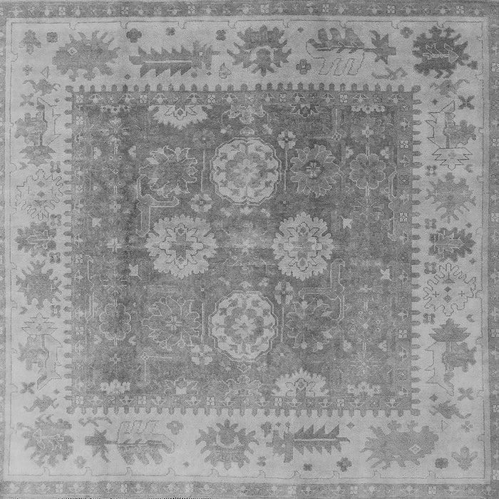 Square Machine Washable Oriental Gray Traditional Rug, wshurb1416gry