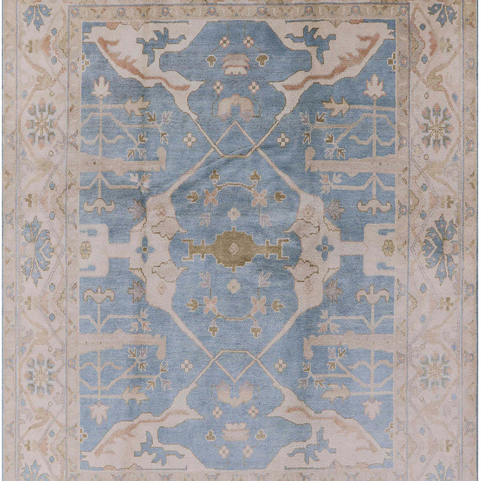 Mid-Century Modern Silver Pink Oriental Rug, urb1417