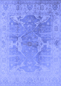 Oriental Blue Traditional Rug, urb1417blu