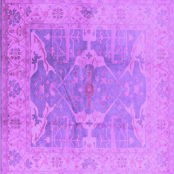 Square Oriental Purple Traditional Rug, urb1417pur