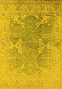 Oriental Yellow Traditional Rug, urb1417yw