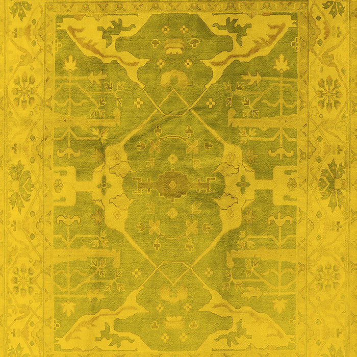 Oriental Yellow Traditional Rug, urb1417yw