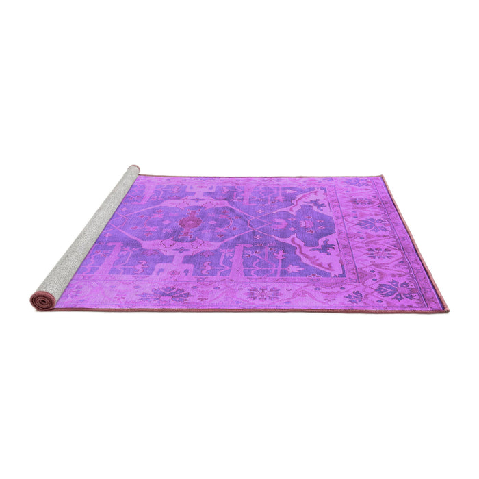 Sideview of Machine Washable Oriental Purple Traditional Area Rugs, wshurb1417pur