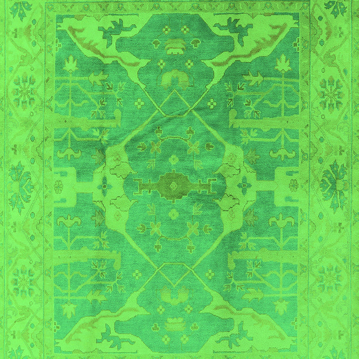 Oriental Green Traditional Rug, urb1417grn