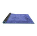 Sideview of Oriental Blue Traditional Rug, urb1418blu