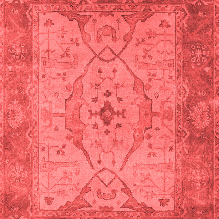 Machine Washable Oriental Red Traditional Rug, wshurb1418red