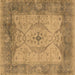 Square Oriental Brown Traditional Rug, urb1418brn