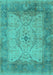 Oriental Turquoise Traditional Rug, urb1418turq