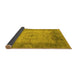 Sideview of Oriental Yellow Traditional Rug, urb1418yw