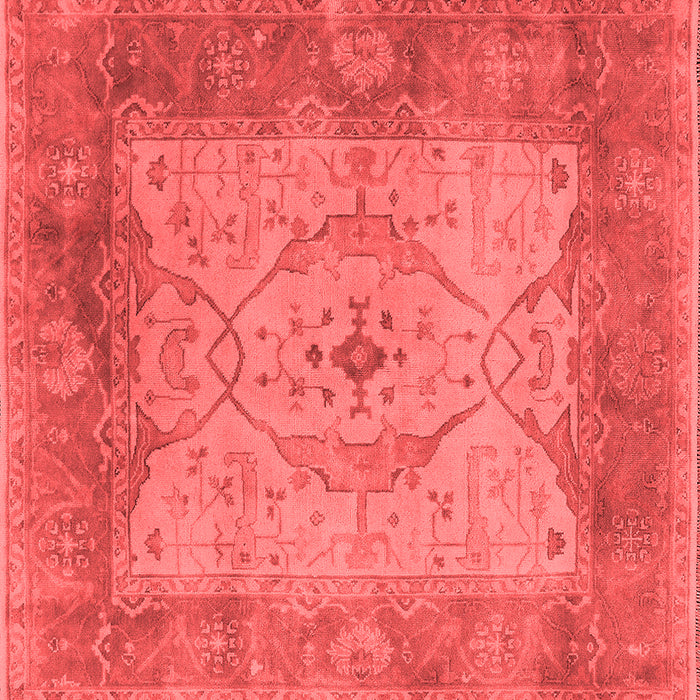 Machine Washable Oriental Red Traditional Rug, wshurb1418red