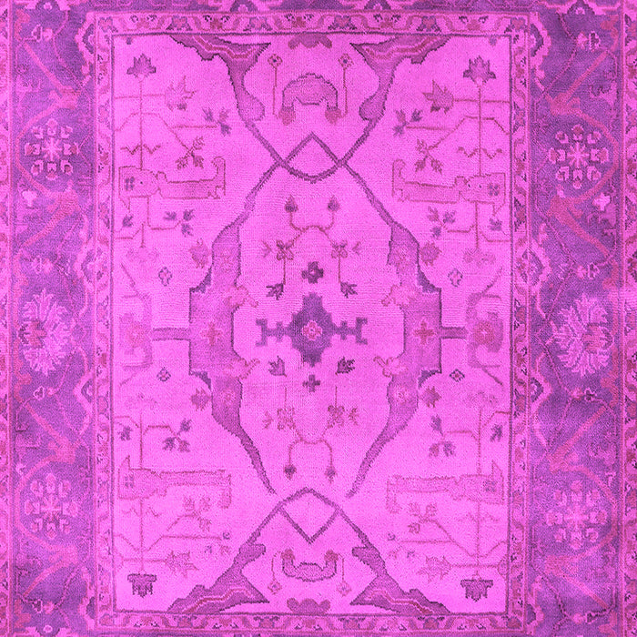 Machine Washable Oriental Pink Traditional Rug, wshurb1418pnk