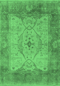 Oriental Emerald Green Traditional Rug, urb1418emgrn