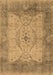 Machine Washable Oriental Brown Traditional Rug, wshurb1418brn