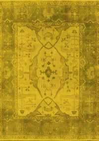 Oriental Yellow Traditional Rug, urb1418yw