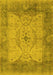 Oriental Yellow Traditional Rug, urb1418yw