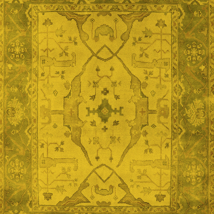 Oriental Yellow Traditional Rug, urb1418yw