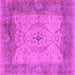 Square Oriental Pink Traditional Rug, urb1418pnk