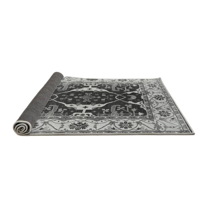 Sideview of Oriental Gray Traditional Rug, urb1419gry