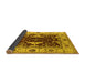 Sideview of Oriental Yellow Traditional Rug, urb1419yw