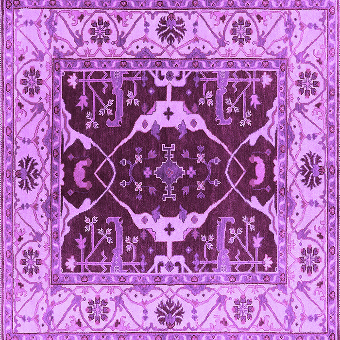 Square Oriental Purple Traditional Rug, urb1419pur