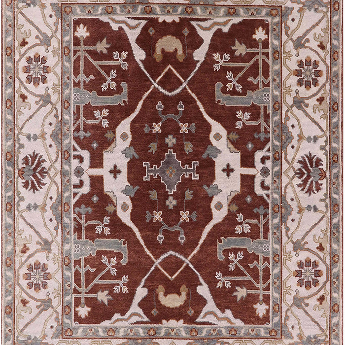 Mid-Century Modern Rose Pink Oriental Rug, urb1419