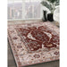 Mid-Century Modern Rose Pink Oriental Rug in Family Room, urb1419