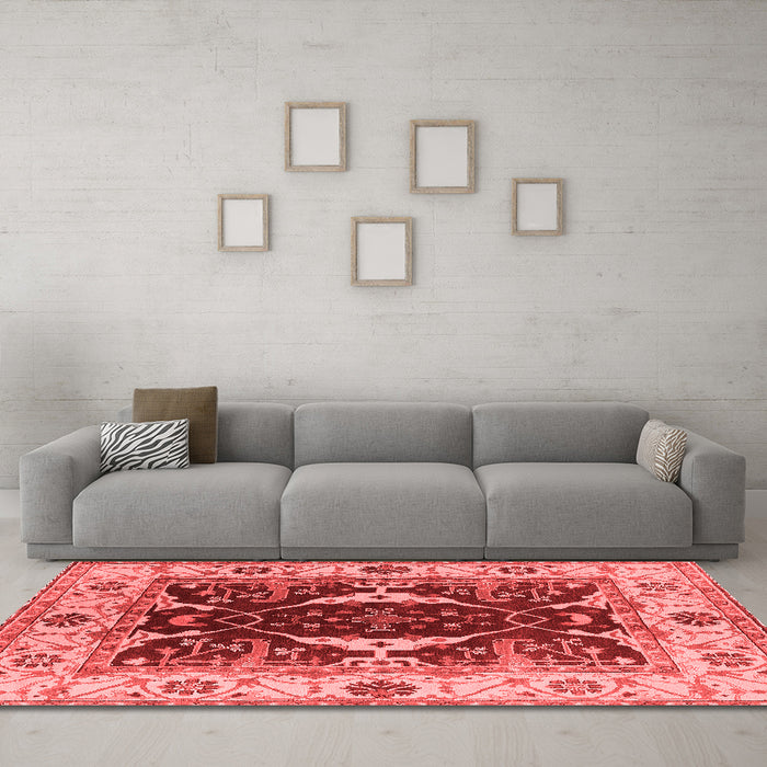 Traditional Red Washable Rugs