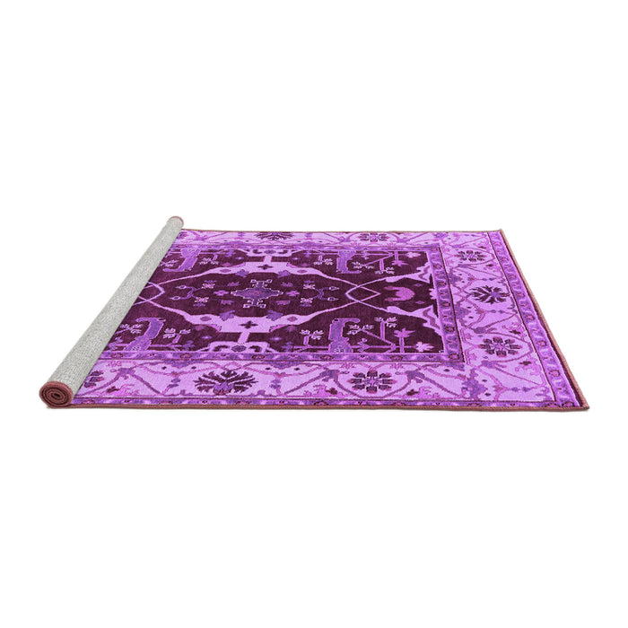 Sideview of Machine Washable Oriental Purple Traditional Area Rugs, wshurb1419pur