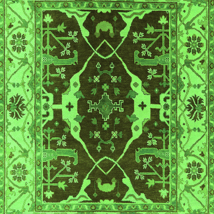Oriental Green Traditional Rug, urb1419grn