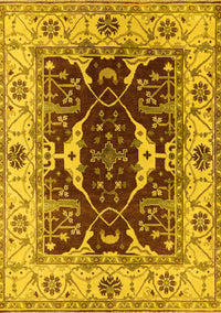 Oriental Yellow Traditional Rug, urb1419yw