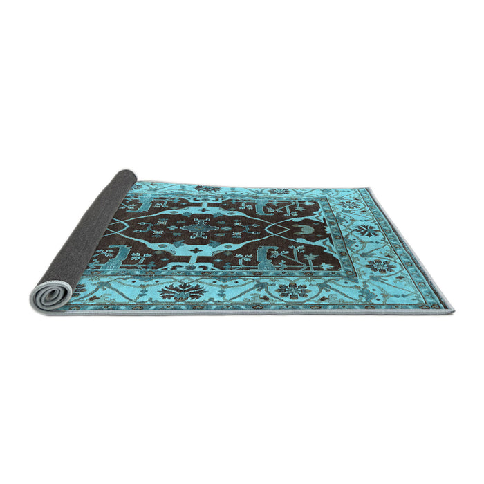 Sideview of Oriental Light Blue Traditional Rug, urb1419lblu