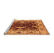 Sideview of Machine Washable Oriental Orange Traditional Area Rugs, wshurb1419org