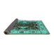 Sideview of Oriental Turquoise Traditional Rug, urb1419turq