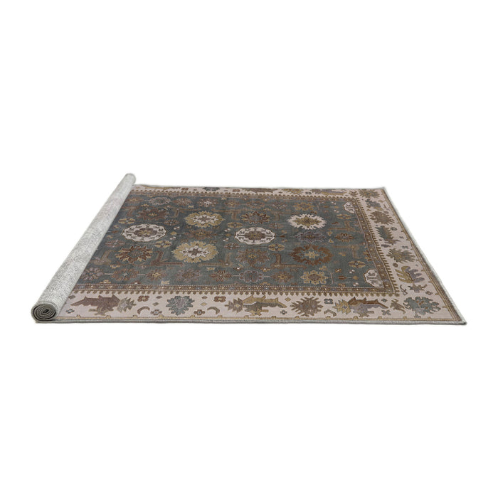 Sideview of Machine Washable Industrial Modern Puce Purple Rug, wshurb1420