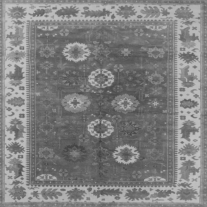 Square Oriental Gray Traditional Rug, urb1420gry