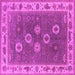 Square Oriental Pink Traditional Rug, urb1420pnk