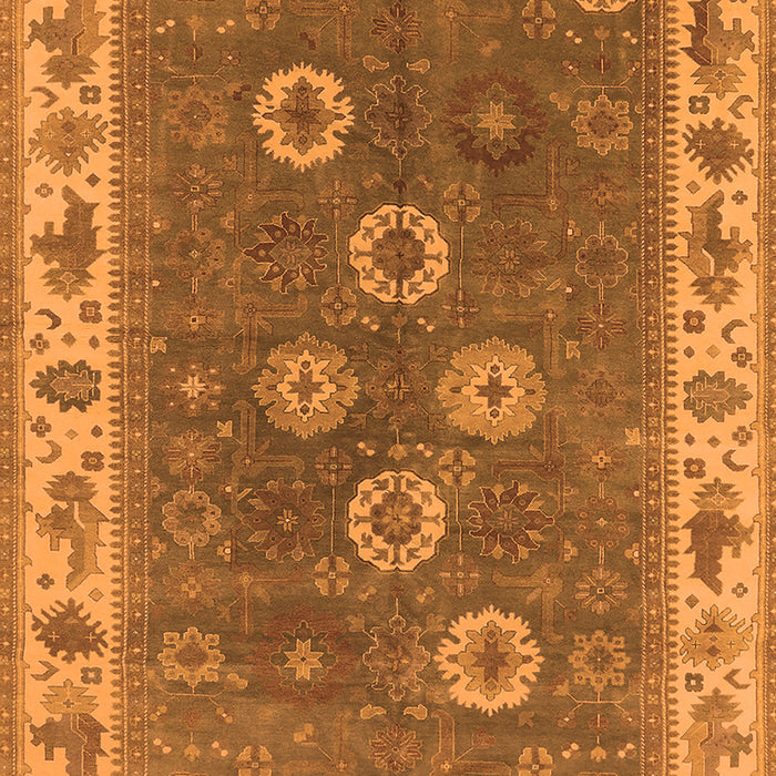 Machine Washable Oriental Orange Traditional Area Rugs, wshurb1420org